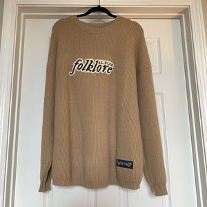 Size XL Folklore Album Chenille Patch Sweater Taylor Swift Official Merch